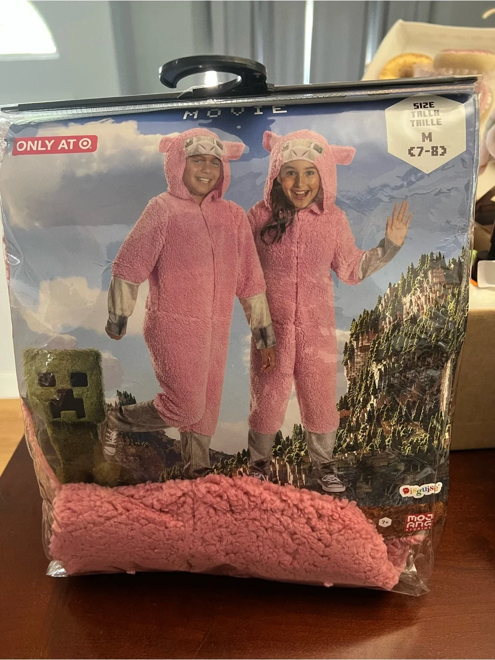 Disguise Pink Lamb Costume Unisex Kids Jumpsuit with Hood